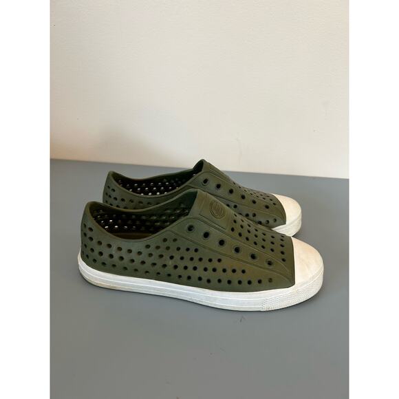 Seven7 womens slip on shoes size 42 green perforated - Picture 2 of 5
